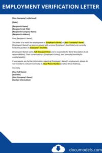 Employment Verification Letter: Sample Formats and Tips