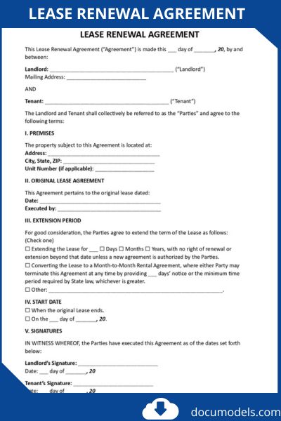 lease renewal agreement
