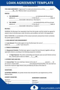 Loan Agreement Template (Free Word): Personal & Business Loans