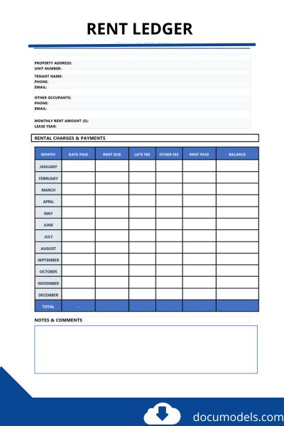 rent ledger example