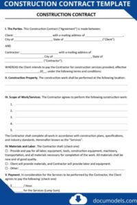 Free Construction Contract Template: Types & Guide with Sample