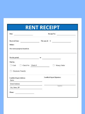 format rent receipt