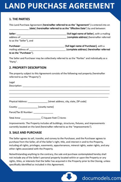 land purchase agreement