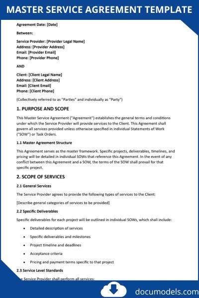 master service agreement