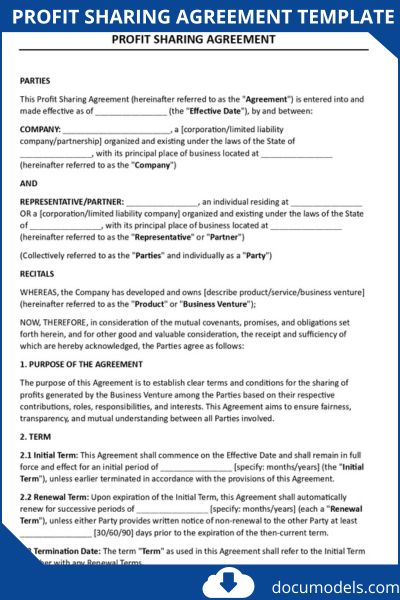 profit sharing agreement