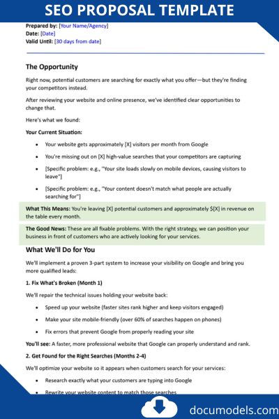 seo proposal template