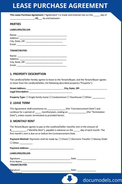 Lease Purchase Agreement